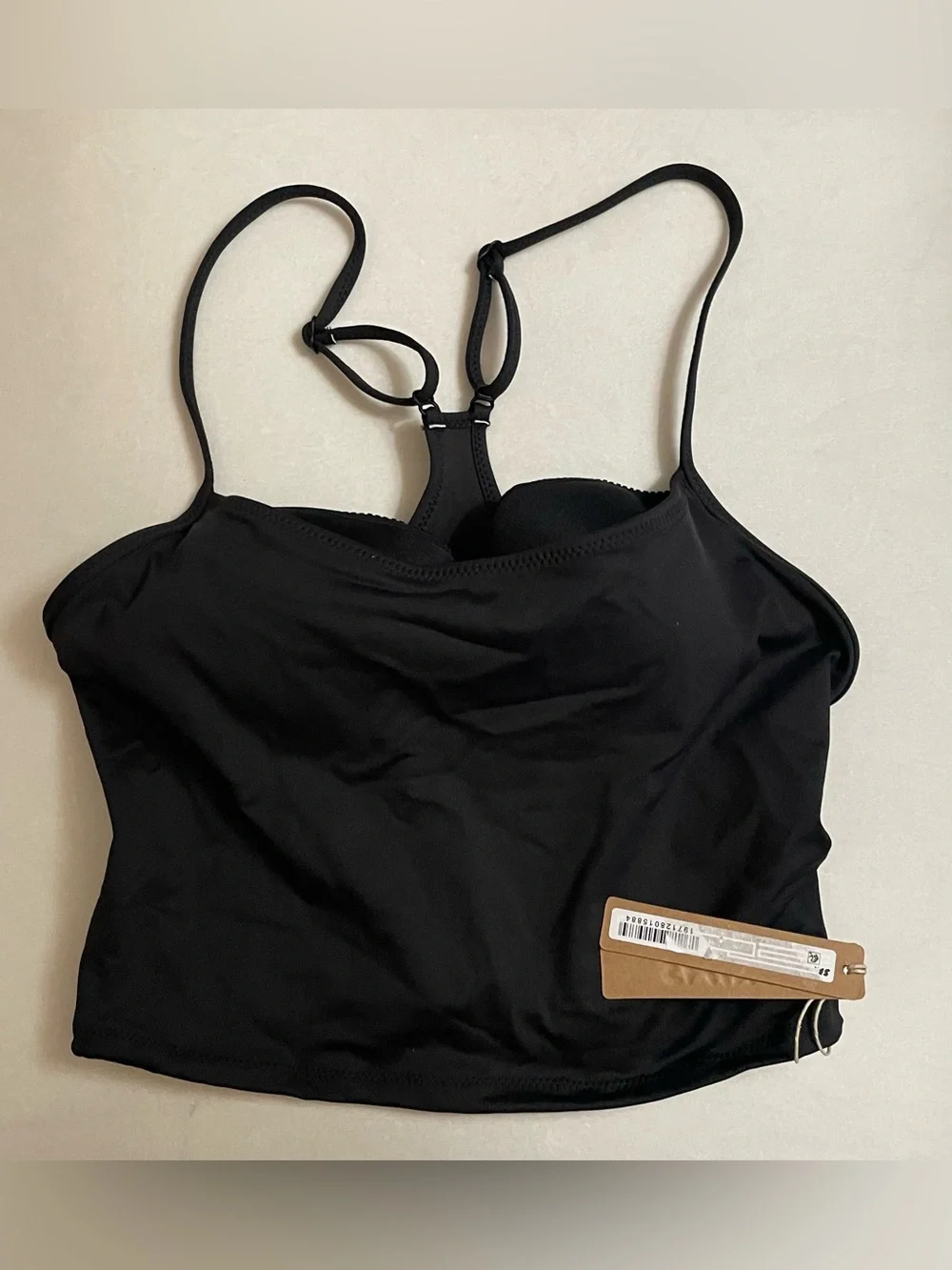Skims 2Pc SET Black High-Waist Swim Bottom & Swim Top Onyx Black Size S